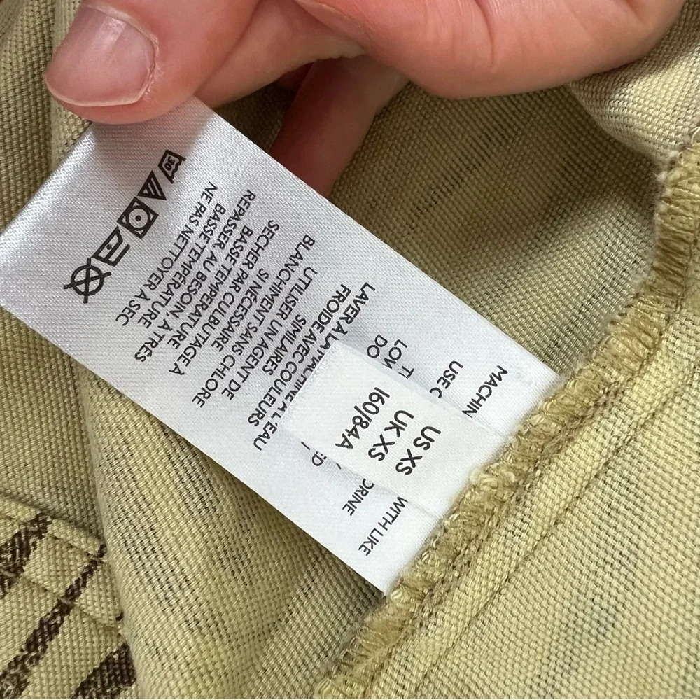 Pilcro Anthropologie Zebra Striped Shirt Jean Jacket Animal Print Shacket XS - Picture 7 of 8